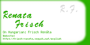 renata frisch business card